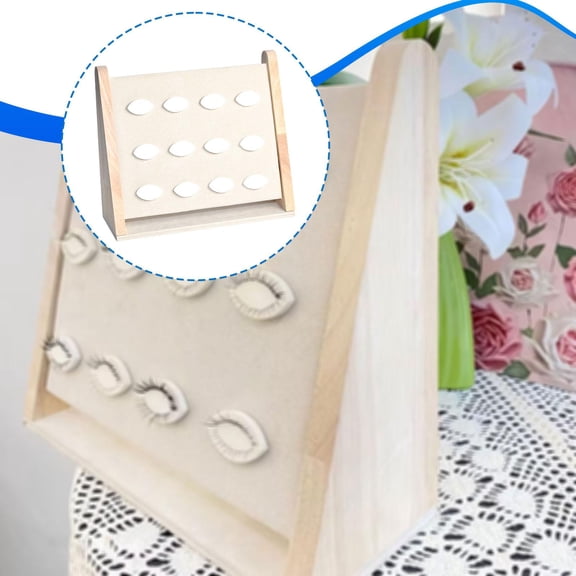 EHJRE Eyelash Extension Pad Eyelash Extension Grafting Pad False Eyelash Organizer Makeup Training Sponge Panel Wood Material Soft Surface Suitable for Begi