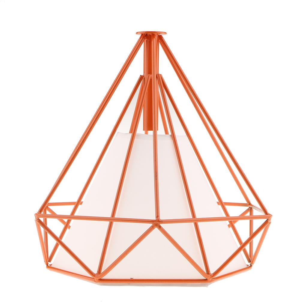 EHJRE Fabric Lampshade Chandelier -jourss Cage Luminaire Luminaire , Type 1 - Orange, as Described