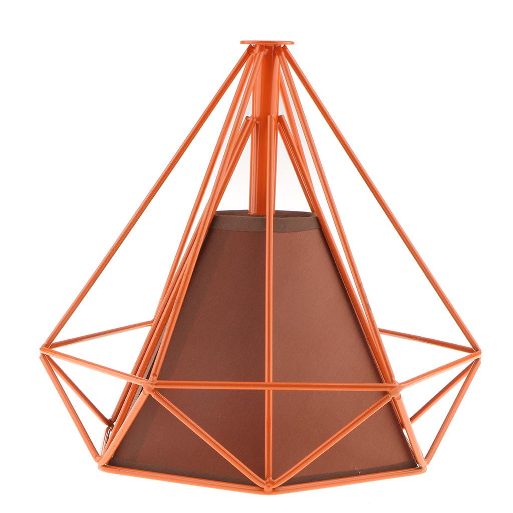 EHJRE Fabric Lampshade Chandelier -jourss Cage Luminaire Luminaire , Type 2 - Orange, as Described