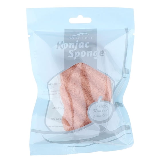 EHJRE Facial Sponge, Natural Bamboo for Cleansing Sensitive to Oily/ Prone Skin,Gentle Deep Pore Exfoliating Unisex - Sakura Pink