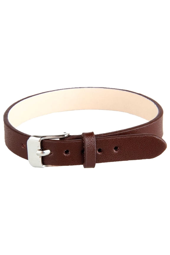 Fashion Cow Leather Wristband Cuff Bracelet Bangle Charm Women Jewelry Brown