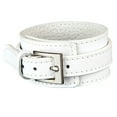 thumbnail image 1 of EHJRE Fashion Jewelry Vintage PU Cow Leather Wide Cuff Bracelet Snap Bangle for Men White, 1 of 9