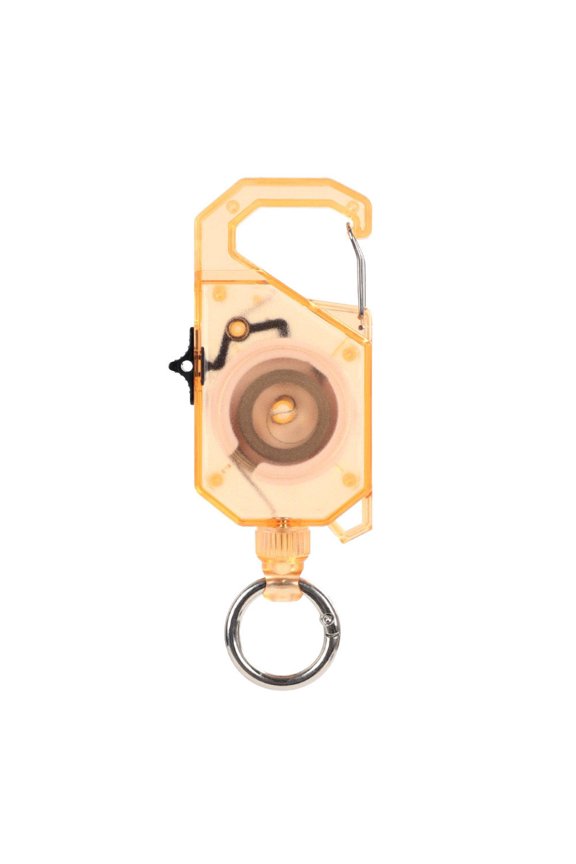 Fishing Keychain Portable Tether Locking Cable Outdoor Gear for Feeder Organizer Orange
