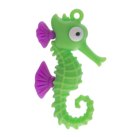 EHJRE Floating Decorations, Artificial Fish Flexible Fish Simulation Animals for Fishes Aquarium Ornament Fresh Water , Green , Sea Horse Model