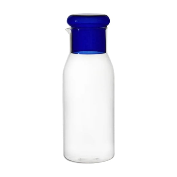 EHJRE Glass Pitcher Juice Container Water Carafe for Iced Tea Cold Drinks Lemonade Blue