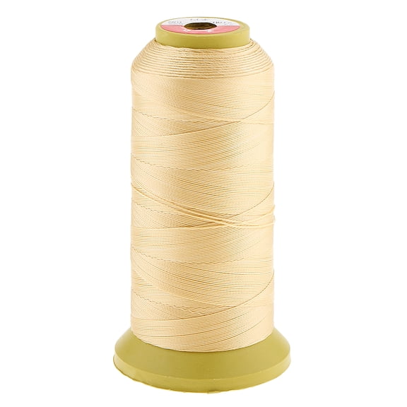 EHJRE Hair Weave Sew Sewing Bead Feather Decor Thread For Weft Hair Bun extension 210D - Yellow, as described