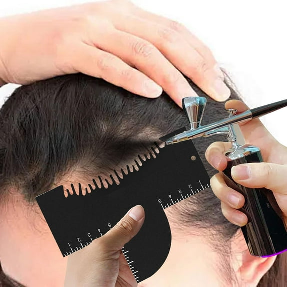 EHJRE Hairline Guide Hair Line Ruler Styling Template Woman and Man Multifunctional Hairline Enhancer Tool Hair Density Spray Guide