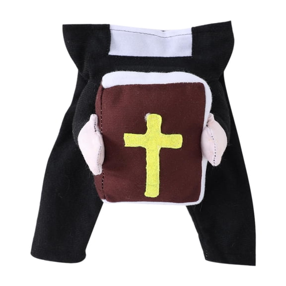EHJRE Halloween Priest Costume for Dog Cat Pet Fancy Dress Outfit Polyester Breathable Cosplay Costume Suitable for Party Walk Photography Birthday M