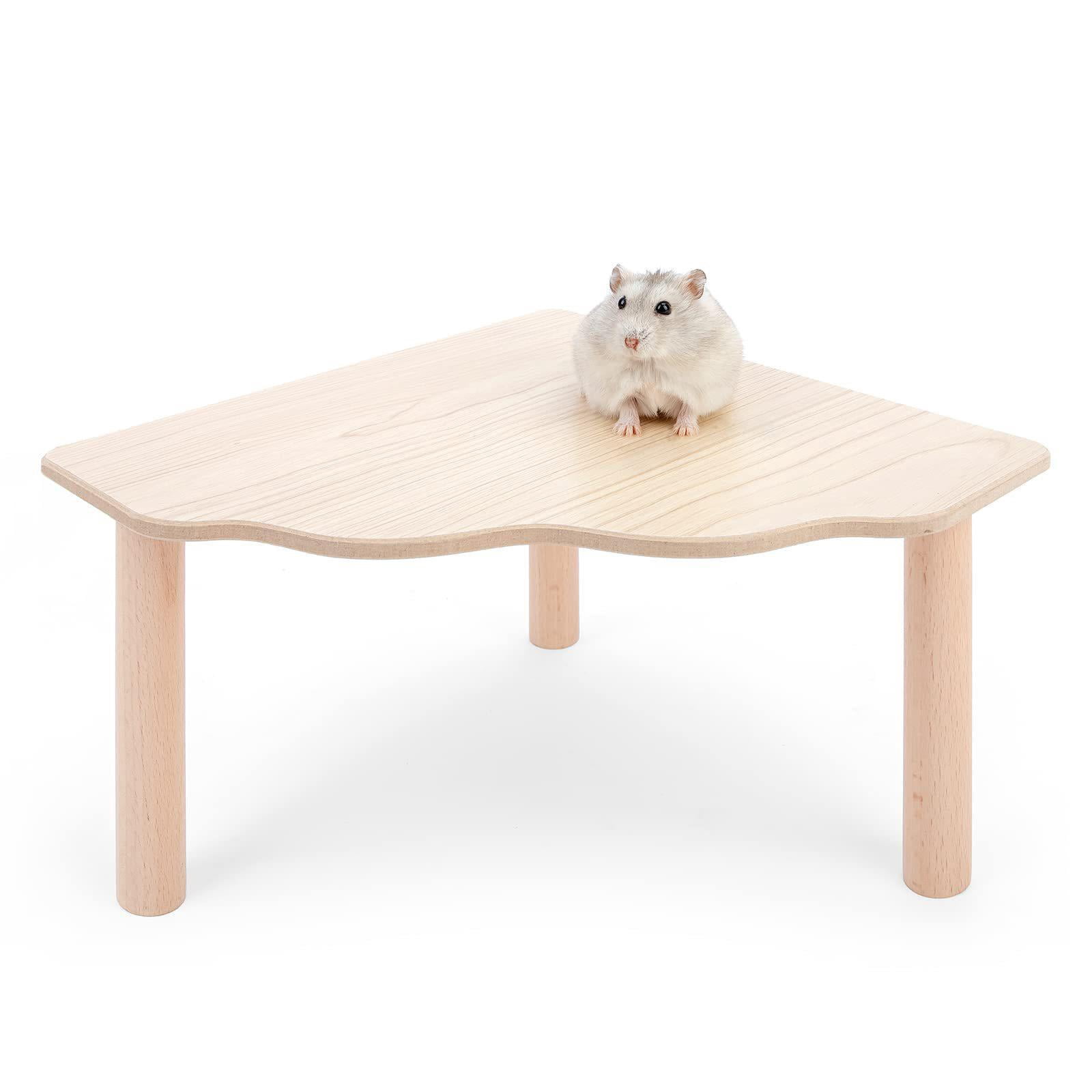 EHJRE Hamster Platform Made of , Cage Landscape Stand, Multifunctional Cage Accessories, Hamster Playground with Holder for Gerbil Rat