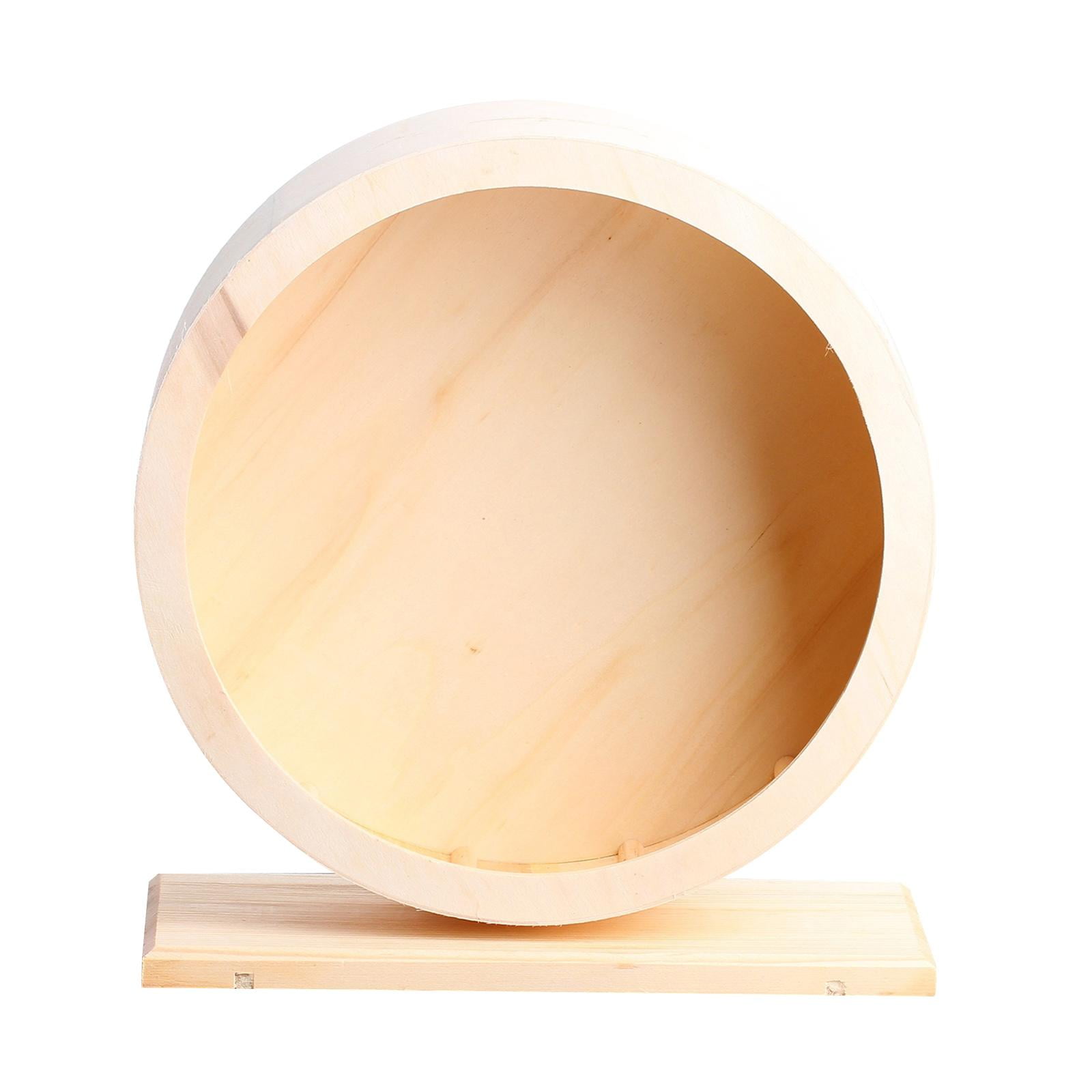 EHJRE Hamster Wheel, Wood Hamster Exercise Wheel, Small Animals Silent Wheel Playing Toy Gerbil Mice Chinchillas Hedgehogs Guinea Pigs - M M