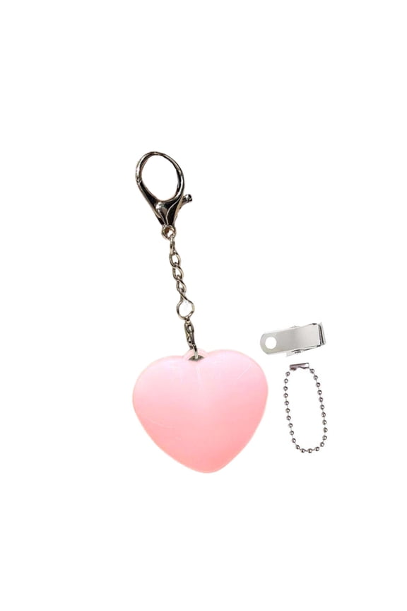 Handbag Light, Portable LED Keychain Lamp, Mini Touch Lamp, Decorative with Chain, USB Charging Function for Backpack, School, Outdoor Use Pink Heart