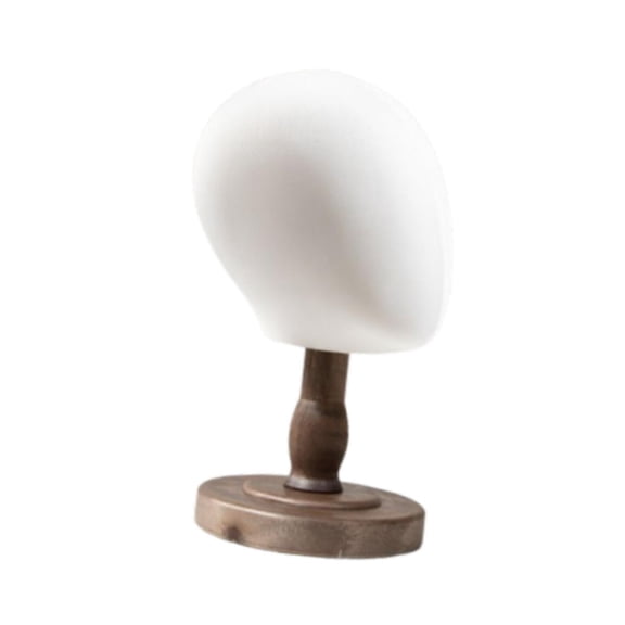 EHJRE Hat Display Stand Manikin Head Wig Making Base Freestanding Wooden Cap Holder Model Portable Tabletop Design Crafted From Solid Wood Cloth And PP Suit Brown