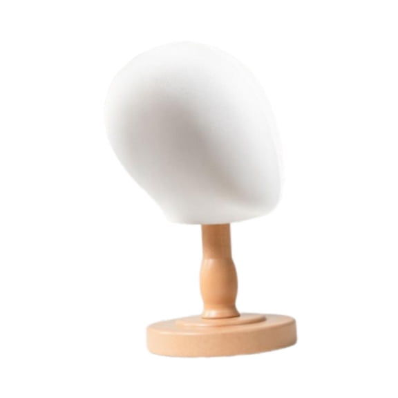 EHJRE Hat Display Stand Manikin Head Wig Making Base Freestanding Wooden Cap Holder Model Portable Tabletop Design Crafted From Solid Wood Cloth And PP Suit Wood Color