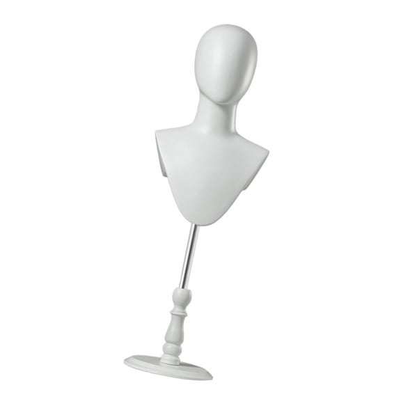 EHJRE Hat Display Stand Wig Holder Mannequin Head Model Multipurpose Adjustable FRP Material Stable Base Freestanding Decorative Suitable for counter mall White Stand