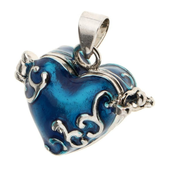EHJRE Heart Openable Memorial Perfume Cremation Keepsake Pendant Blue