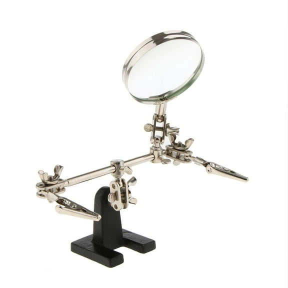 EHJRE Helping Soldering Iron Stand Clamp Vise Clip Magnifying Glass Tool