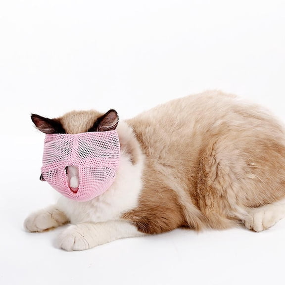 EHJRE High Quality Breathable Mesh Versatile Pet Muzzles Anti-Bite Anti-Meow Muzzles S