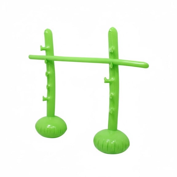 EHJRE Inflatable High Jump Bar Game Adjustable Pegs Water Fill Base Portable Outdoor Toy for Boys and Teens