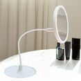 EHJRE LED Desktop Makeup Mirror Flexible Vanity Mirrors with LED Dorm