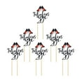 thumbnail image 1 of EHJRE Lady Birthday Cake Toppers 6pcs 10-80 Pattern Decors Celebrating Crafts Cake Black 20, 1 of 9