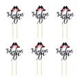 thumbnail image 1 of EHJRE Lady Birthday Cake Toppers 6pcs 10-80 Pattern Decors Celebrating Crafts Cake Black 70, 1 of 9