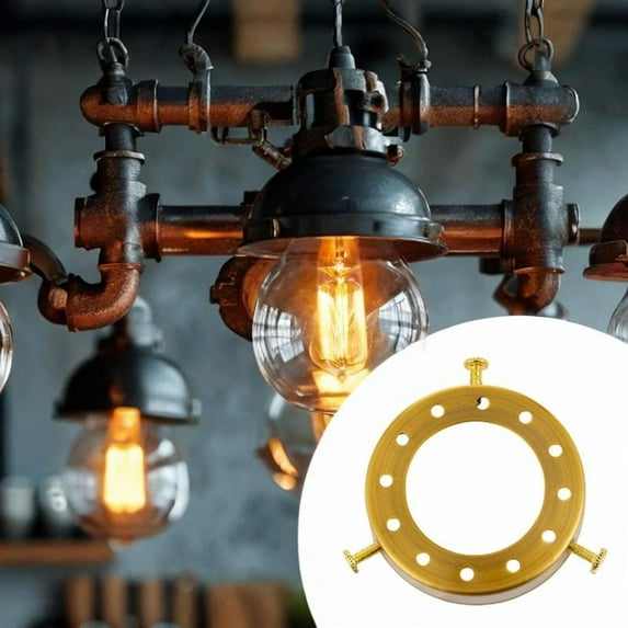 EHJRE Lampshade Holder 2-1/4 inch Fitter Adapter Screw on Reliable Metal Lighting Accessories Retro Design for Wall Light Bedrooms Gold Color Bronze