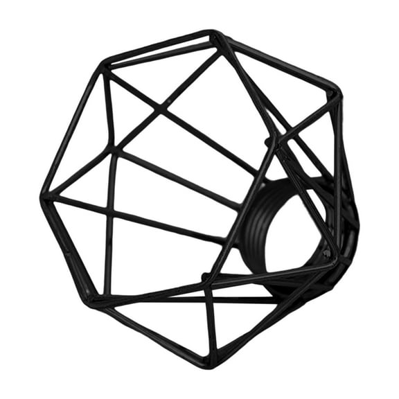 EHJRE Lampshade Metal Light Cage Easy to Install Ceiling Light Cover Diamond Shape Bulb Guard Lantern Lampshade for Home Hotel Cafe Shop Ornament , Black