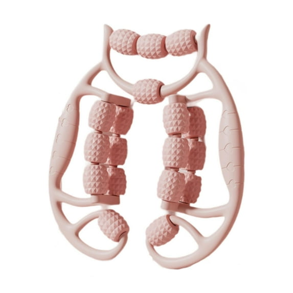 EHJRE Leg Massager Roller Calf Massage Tool Handheld 360 Degree Leg Clamp Deep Tissue Massage for Sports Indoor Fitness Gym Friends Pink