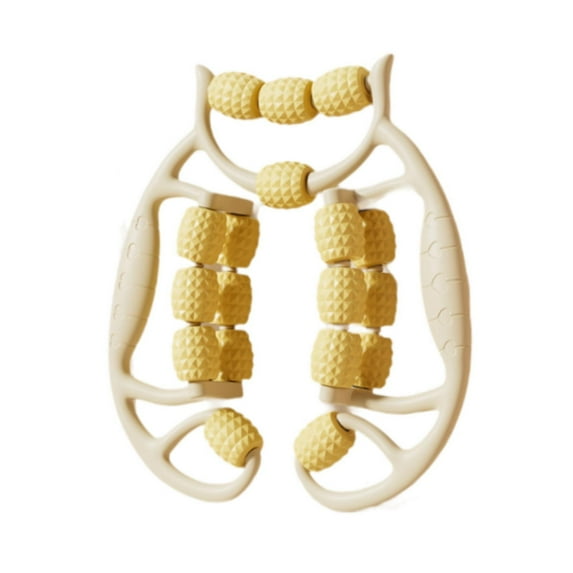 EHJRE Leg Massager Roller Calf Massage Tool Handheld 360 Degree Leg Clamp Deep Tissue Massage for Sports Indoor Fitness Gym Friends Yellow