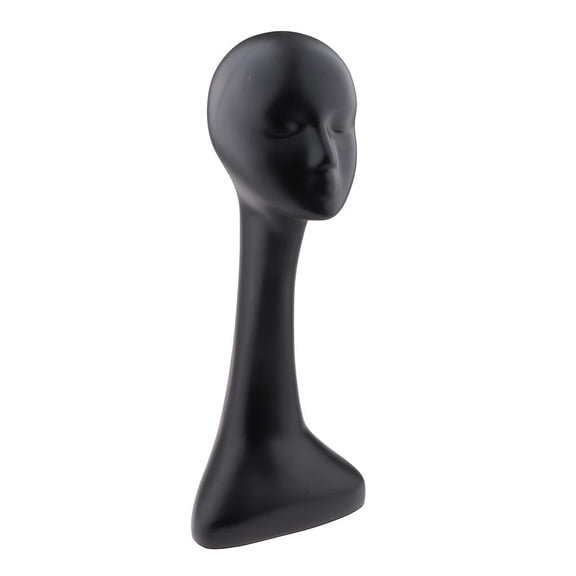 EHJRE Life Size Female Mannequin Head Model W/ Long Neck & Small Shoulder For Wigs/Hats/Sunglasses/Jewelry Display Holder, Perfect For Business Use