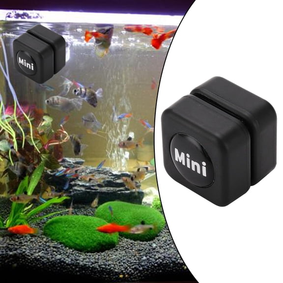 EHJRE Magnetic Aquarium Glass Cleaner,Fish Tank Magnet Cleaner with Algae Scraper,Cleaning Tool Suitable Tanks,Float/Strong Cleaning - black