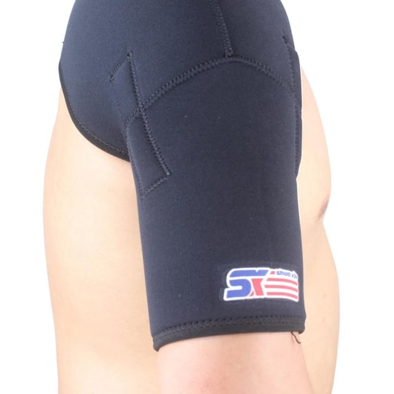 EHJRE Magnetic Double Shoulder Brace Protector Shoulder Guards Strap Wrap Black For Shoulder Pain, Joint Weakness / Dislocation / Instability