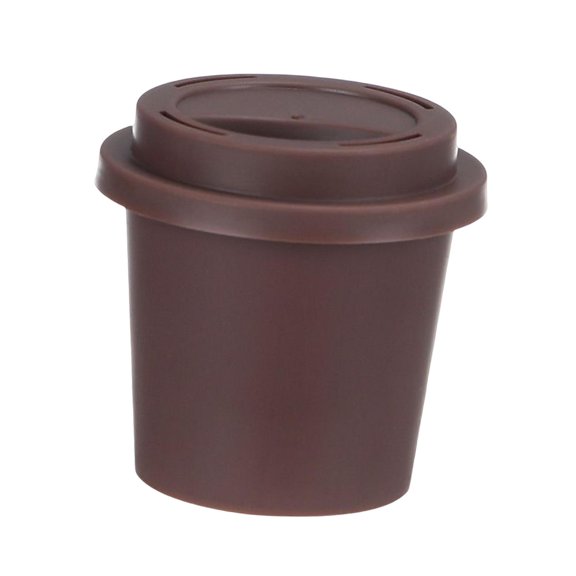 EHJRE Makeup Sponge Holder Reusable Soft Portable Breathable Empty Coffee Cup for Travel , Dark brown