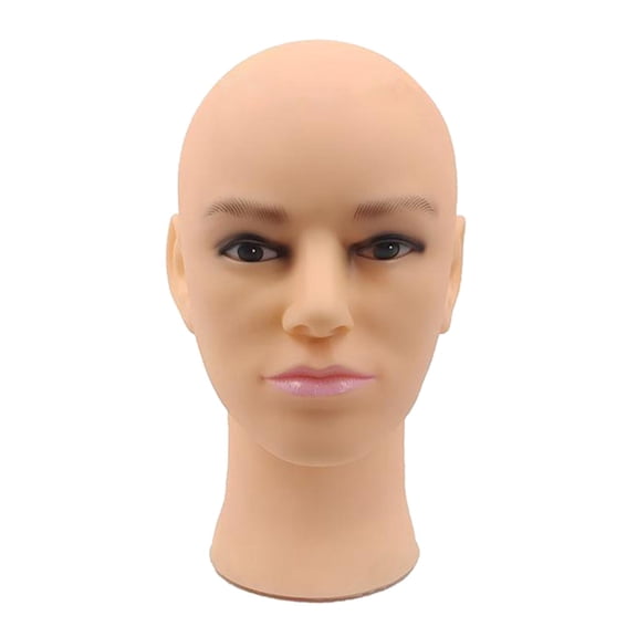 EHJRE Male Bald Head, Made of Soft PVC Material, Smooth, Micro, Simulates the Real Facial Structure, Pretty in Appearance - Skin Color
