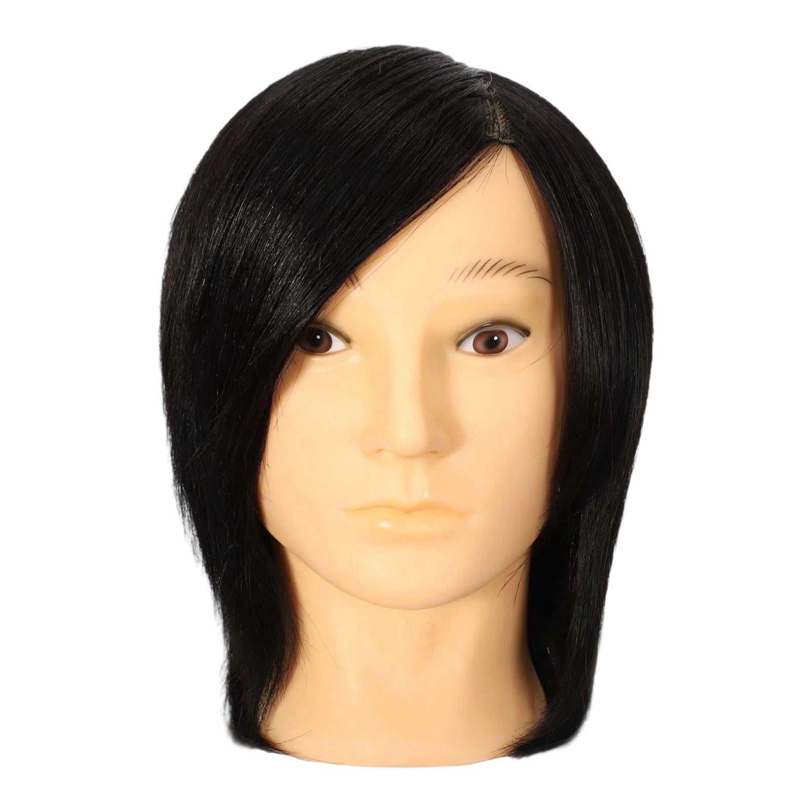 EHJRE Male Mannequin Head Cosmetology Mannequin Doll Hairstyling Gift Hairdresser Training Doll Training Head for Braiding Curling
