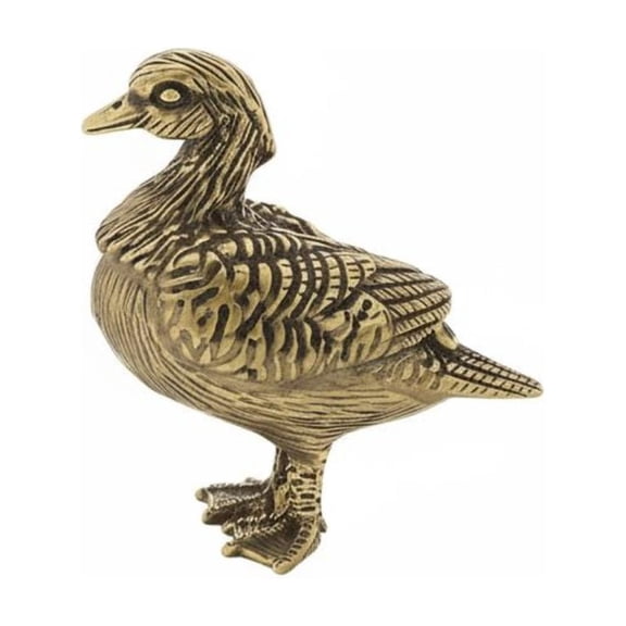 EHJRE Mandarin Duck Figurine Animal Statue Brass Collectible Couple Ornament Solid Copper Durable Design Suitable for Wedding Room Decoration Gift Giving Bedroom