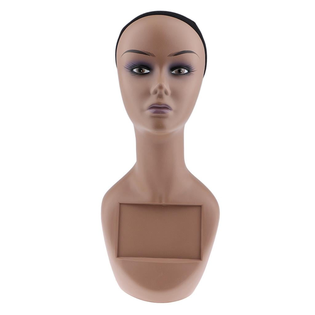 EHJRE Manikin Head Bust with Net for Wigs Styling Making, Hats, Sunglasses Display - Purple Lip