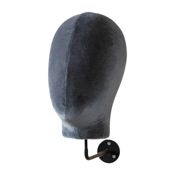 EHJRE Mannequin Head Model Display Stand, Wall Mounted Wig Head Display Stand, Wall Mount Holder for Hats, Headphones, Scarves And Hairpieces