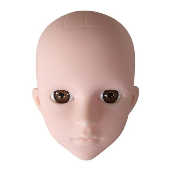 EHJRE Mannequin Training Head Cosmetology Face Head for Beauty Salon Home Beginner Brown Eyes