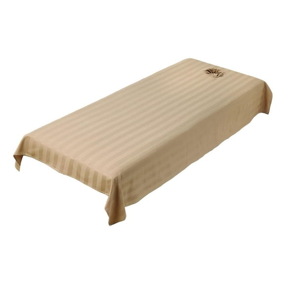 EHJRE Massage Table Sheet Beauty Bed Sheet with Face Breath Hole Washable Premium Face Rest Cover Flat and Fitted Sheet, for Beauty Brown