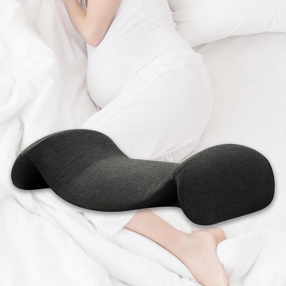 EHJRE Memory Foam Pillow, Relaxing Spine Durable Support Back Stomach Pillow for Low Back People Sleeper Home , Dark Grey
