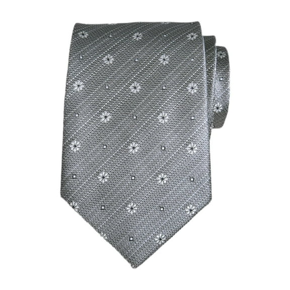 EHJRE Men Floral Tie 145cm Length Fancy Dress up Party Suit for Prom Gift Birthday Grey