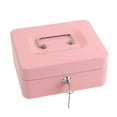 thumbnail image 1 of EHJRE Metal Cash Box with Lock Case Container with Keys for Kids Girls Boys Prizes Pink, 1 of 9
