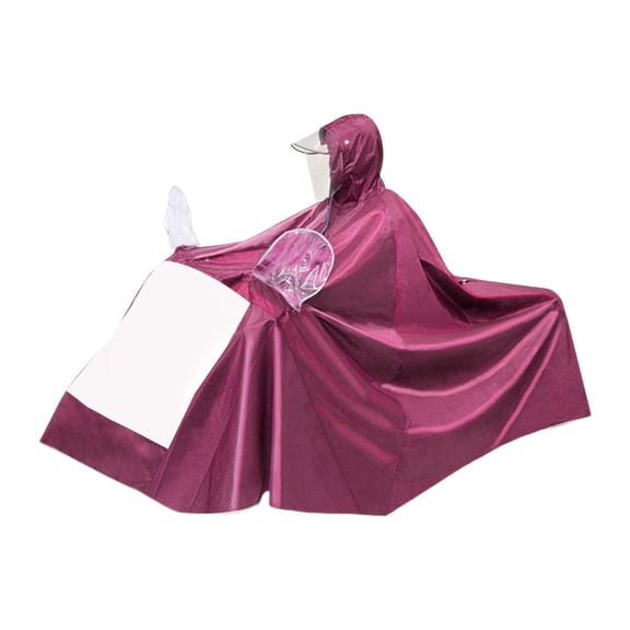 EHJRE Motorcycle Rain Poncho Universal Full Body Waterproof Hooded Jacket PVC Double Brim Detachable Visor Lightweight Windproof Rain Cover Suitable for Cycling Camping Without Mirror Cover