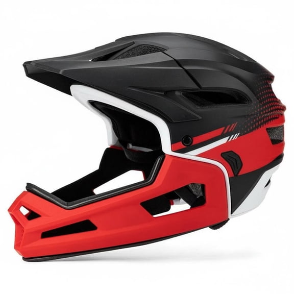 EHJRE Mountain Bike Helmet Full Face Helmet Trail Helmet Lightweight PC Shell Removable Chin Bar for Adult Downhill Riders