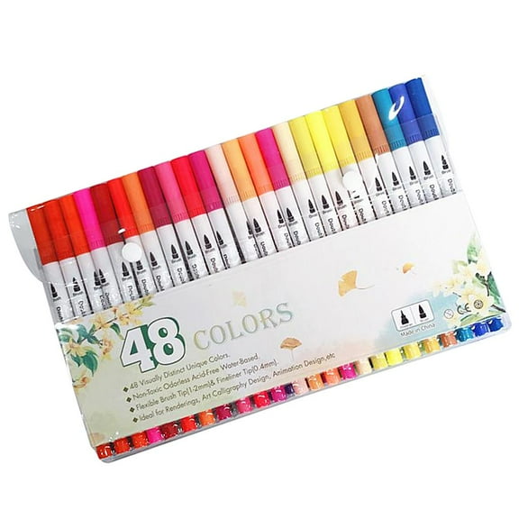 EHJRE Multi Colors Tip/Fine Tip Colored Writing Drawing Markers Pens Point Pens 48 colors