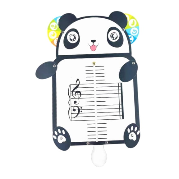 EHJRE Music Reading Board Cartoon Animal Ideal Teaching Aid for Beginners Students Panda Shape