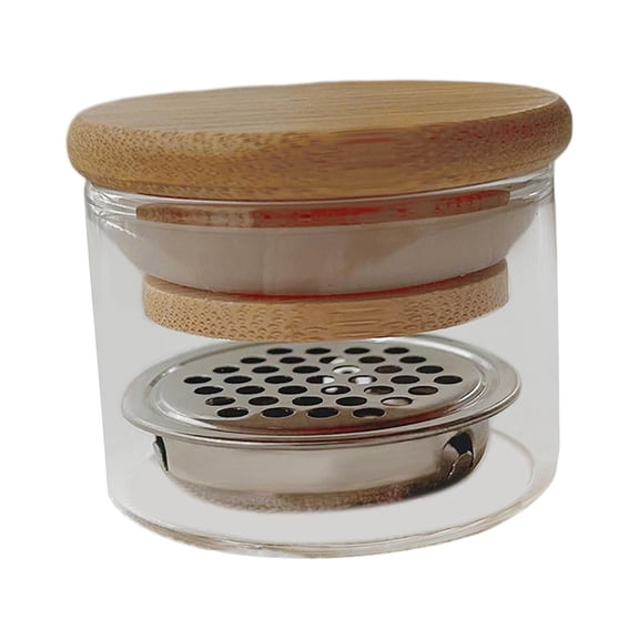 EHJRE Nail Art Glass Cup Nail Washing Cup Holder with Lid Mini Bowl Manicure Tools Nail Pen Wash Cup Nail Art Dappen Dish for Woman