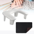 thumbnail image 1 of EHJRE Nail Pillow Manicure Armrest Manicure Cushion Multiuse Nail Handrest Stand U Modeling with Mat for Household Activities Indoor White, 1 of 8