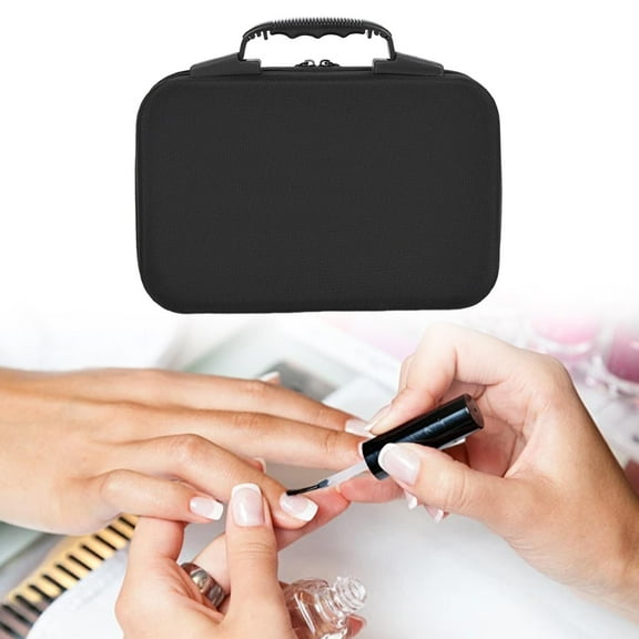 EHJRE Nail Polish Organizer Bag Essential Oil Case,Portable, Multipurpose,Storage Bag Nail Polish Bag for Nail Supplies Nail Polish Black